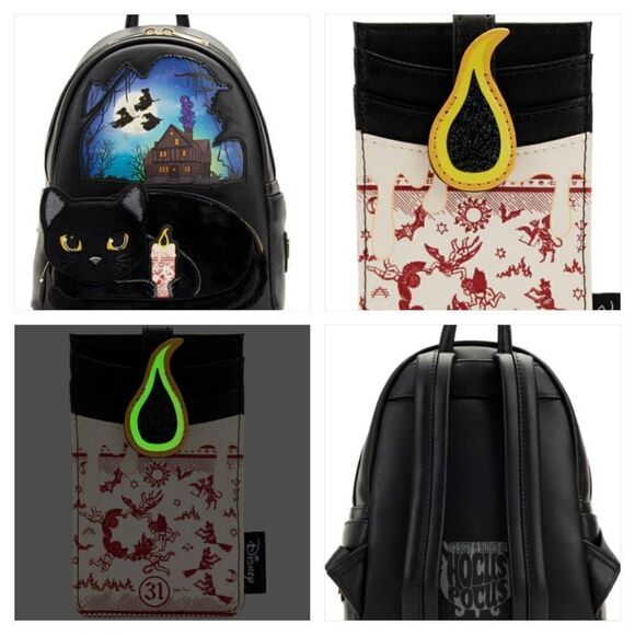 Loungefly Handbags - Hocus Pocus Binx Pocket Backpack & Candle Cardholder Loungefly NWT